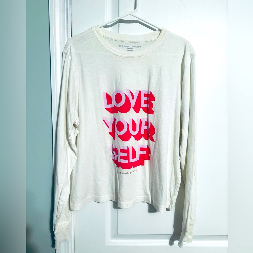 Spiritual Gangster, Love Your Self in Pink Long Sleeve Tshirt. Never Worn